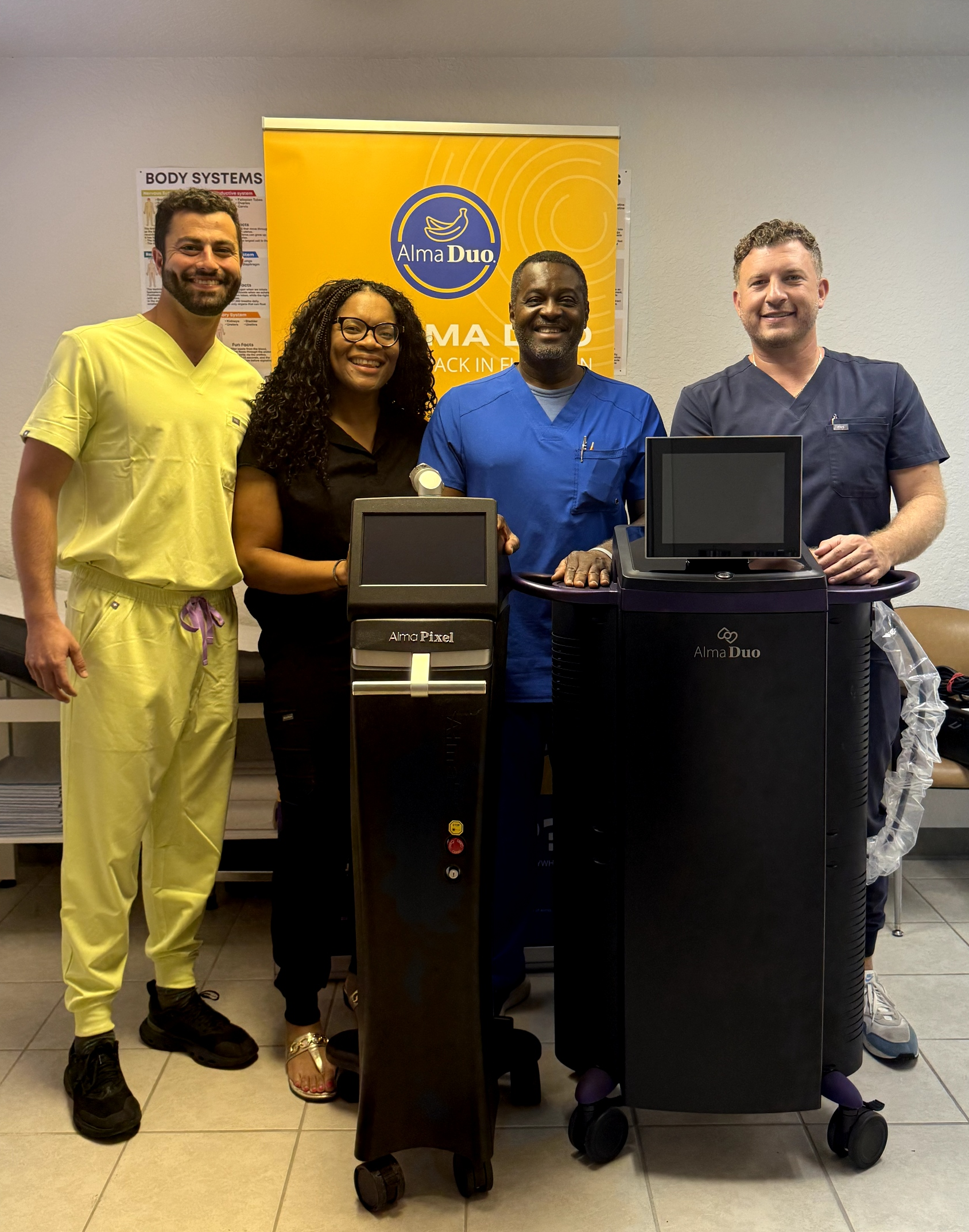 Eva Okereke-Enechukwu with Alma Duo and Alma Pixel technology at Supreme Comprehensive Health Services in Lakeland Florida.